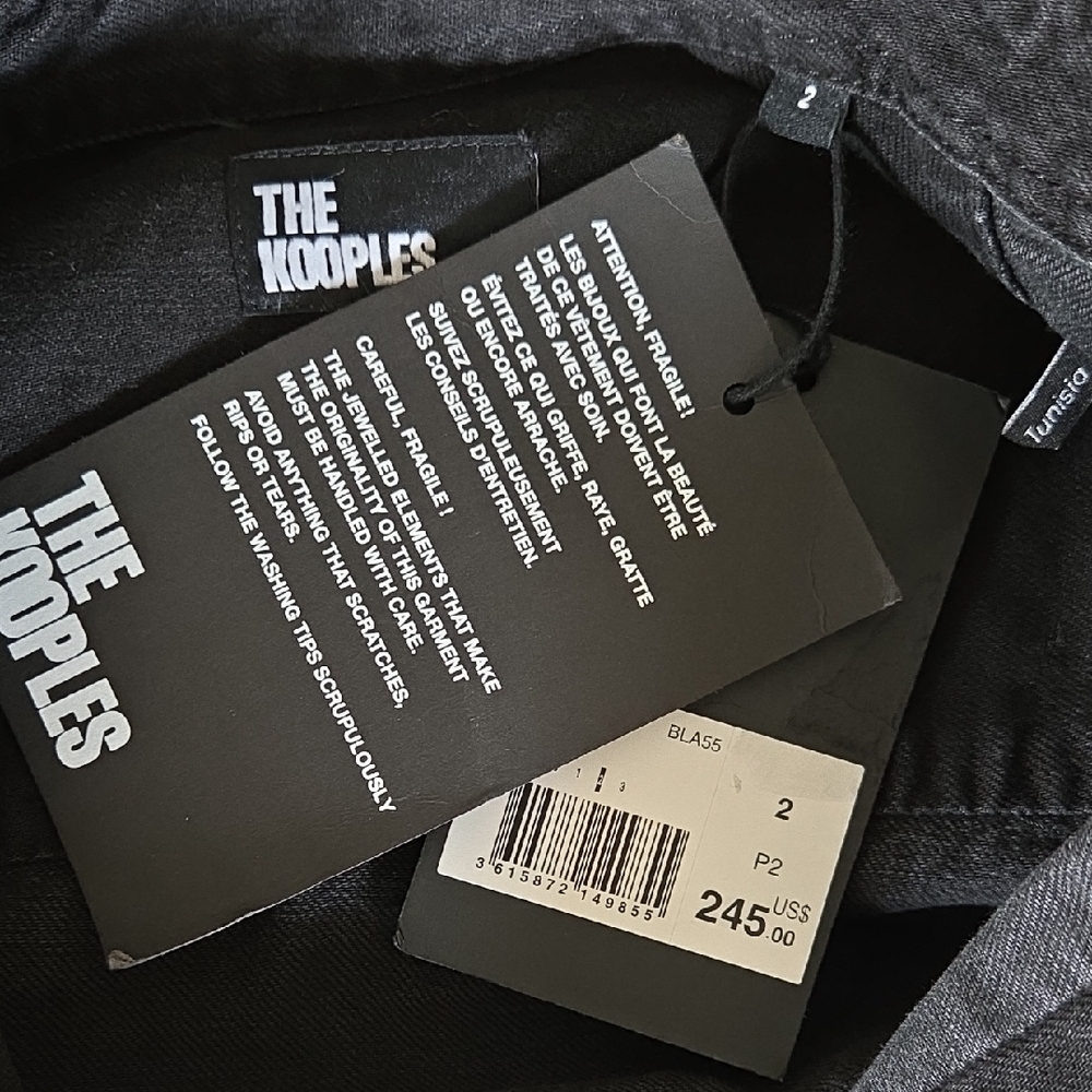 The Kooples Black Studded Button-Down Shirt - Picture 5 of 7